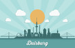 Duisburg skyline - Germany - vector illustration
