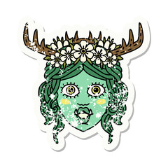 orc druid character face grunge sticker