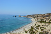 Aphrodite's Rock - Aphrodite's Birthplace Near Paphos City. The Rock Of The Greek (Petra Tou Romiou). Cyprus Island