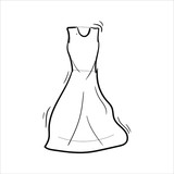 Fototapeta Tulipany - wedding dress vector illustration