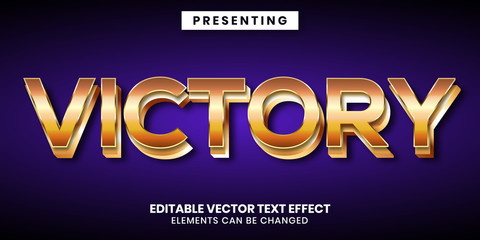 Poster - Editable text effect shiny gold style