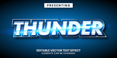 Poster - editable text effect shiny metal game title style