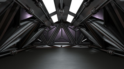 Wall Mural - Space environment, ready for comp of your characters.3D rendering	