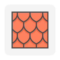 Wall Mural - roofing material icon