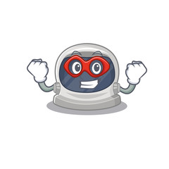 Sticker - A cartoon character of astronaut helmet performed as a Super hero