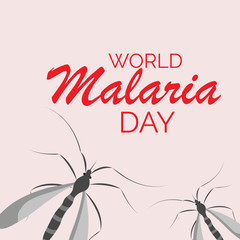 Wall Mural - Vector illustration of a Background for  World Malaria Day.