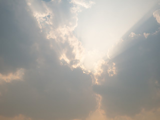 Wall Mural - Clouds in the clear sky in Asia's summer season