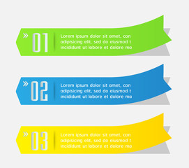 Leinwandbilder - modern text box template, banner Infographics