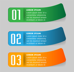 Leinwandbilder - modern text box template, banner Infographics