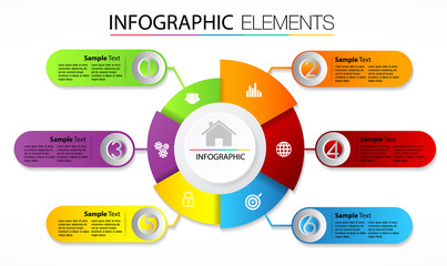 Leinwandbilder - modern text box template, banner Infographics