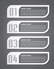 Leinwandbilder - modern text box template, banner Infographics
