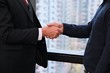 People hand shake deal agreement business negotiate at office 
