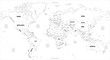 © pyty - World map. High detailed political map of World with country, capital, ocean and sea names labeling