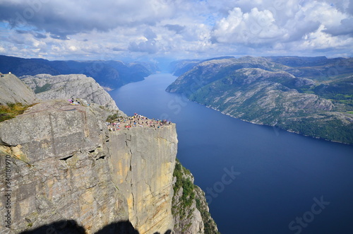 Natural landscape of Preikestolen, Norway Tableau sur Toile