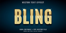 Editable Text Effect - Golden Bling Style