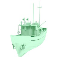 3d Illustration Of The Fishing Ship
