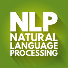 Poster - NLP - Natural Language Processing acronym, concept background