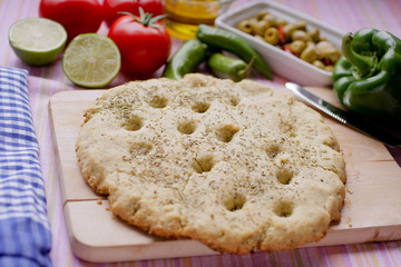 Poster - Focaccia, pain italien aux herbes de provence