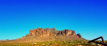 Scenic View Of Superstition Mountains Against Clear Sky