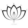 Lotus flower logo. Isolated design.