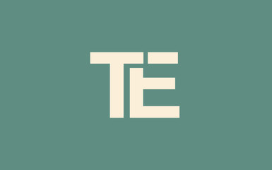 Wall Mural - TE or ET and T, E Uppercase Letter Initial Logo Design, Vector Template