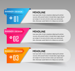 Leinwandbilder - modern text box template, banner Infographics
