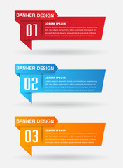 Leinwandbilder - modern text box template, banner Infographics