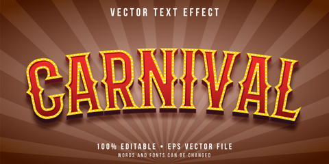 Wall Mural - editable text effect - carnival circus style