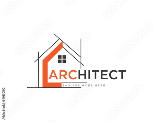 Architect Construction Logo Design Vector Stock Vector | Adobe Stock