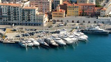 Aerial View Of Yachts Docked In Port Of Nice, Southeast France
