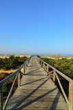 Fototapeta Dziecięca - Fotografia de una pasarela que lleva a una playa de Cadiz