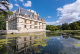 Fototapeta Uliczki - External view of Azay-le-Rideau castle in the Loire Valley, France (Europe)
