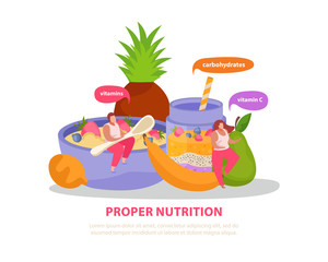 Canvas Print - Proper Nutritions Flat Background