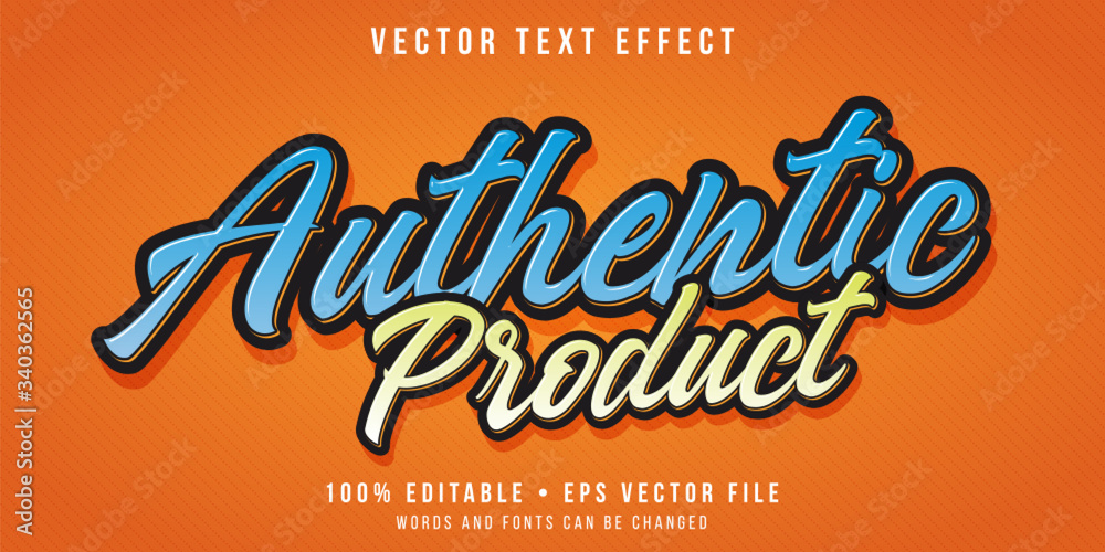 Editable text effect - promotional script text style - obrazy, fototapety, plakaty 