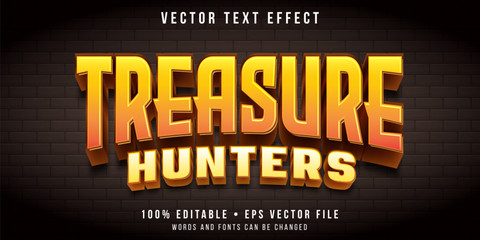 editable text effect - treasure hunt game style
