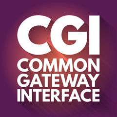 Poster - cgi - common gateway interface acronym, technology concept background