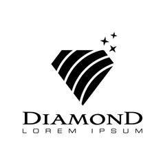 Wall Mural - diamond icon vector logo template