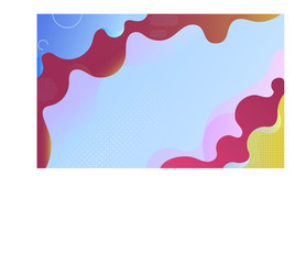 Wall Mural - Wavy liquid abstract dynamic colorful shapes composition. Illustration vector in Eps10.