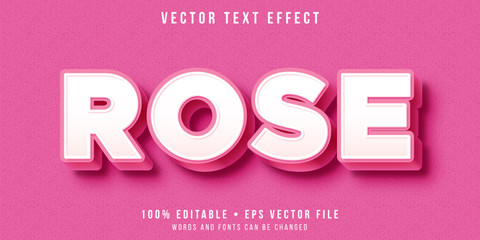Wall Mural - editable text effect - rose pink style