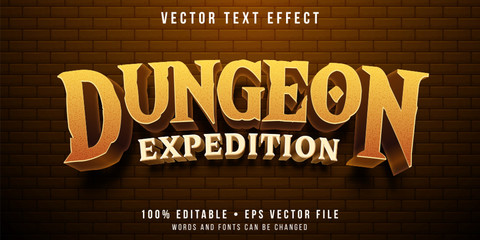 Wall Mural - editable text effect - dungeon game style