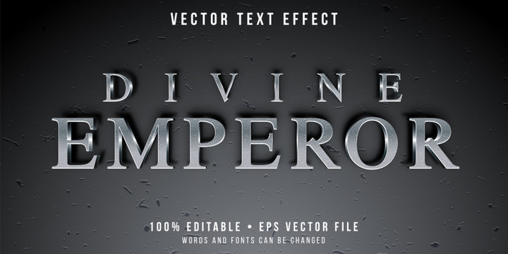 editable text effect - textured silver style