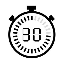 Poster - Watch icon with a digital display. Digital timer isolated on white background. Vector illustration.