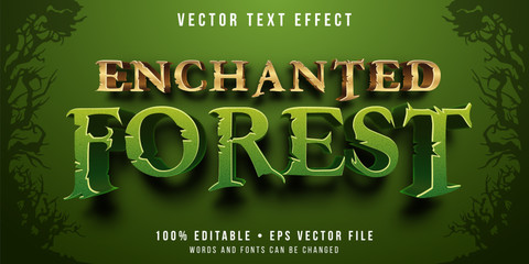 Editable text effect - forest style