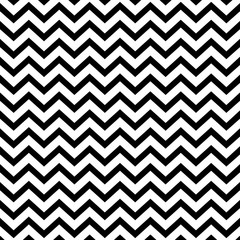Poster - seamless zigzag line pattern. black horizontal zig zag vintage lines. horizontally seamless. vector 