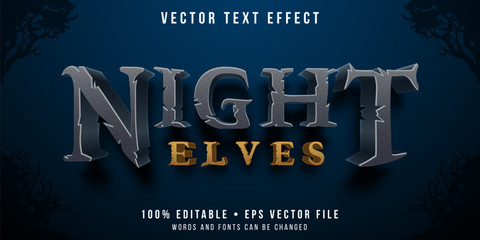 Editable text effect - night elf style