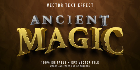 Wall Mural - editable text effect - ancient magic game style