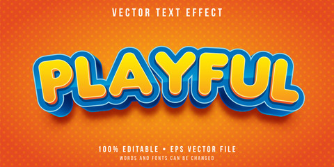Wall Mural - editable text effect - round playful text style