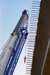 Construction crane, building construction, reinforced concrete