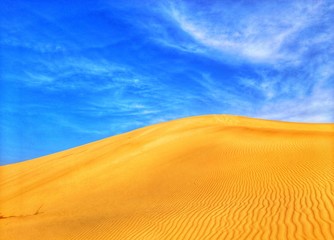 Canvas Print - sand dunes and blue sky