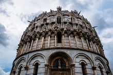 Low Angle View Of Pisa Baptistry Against Sky